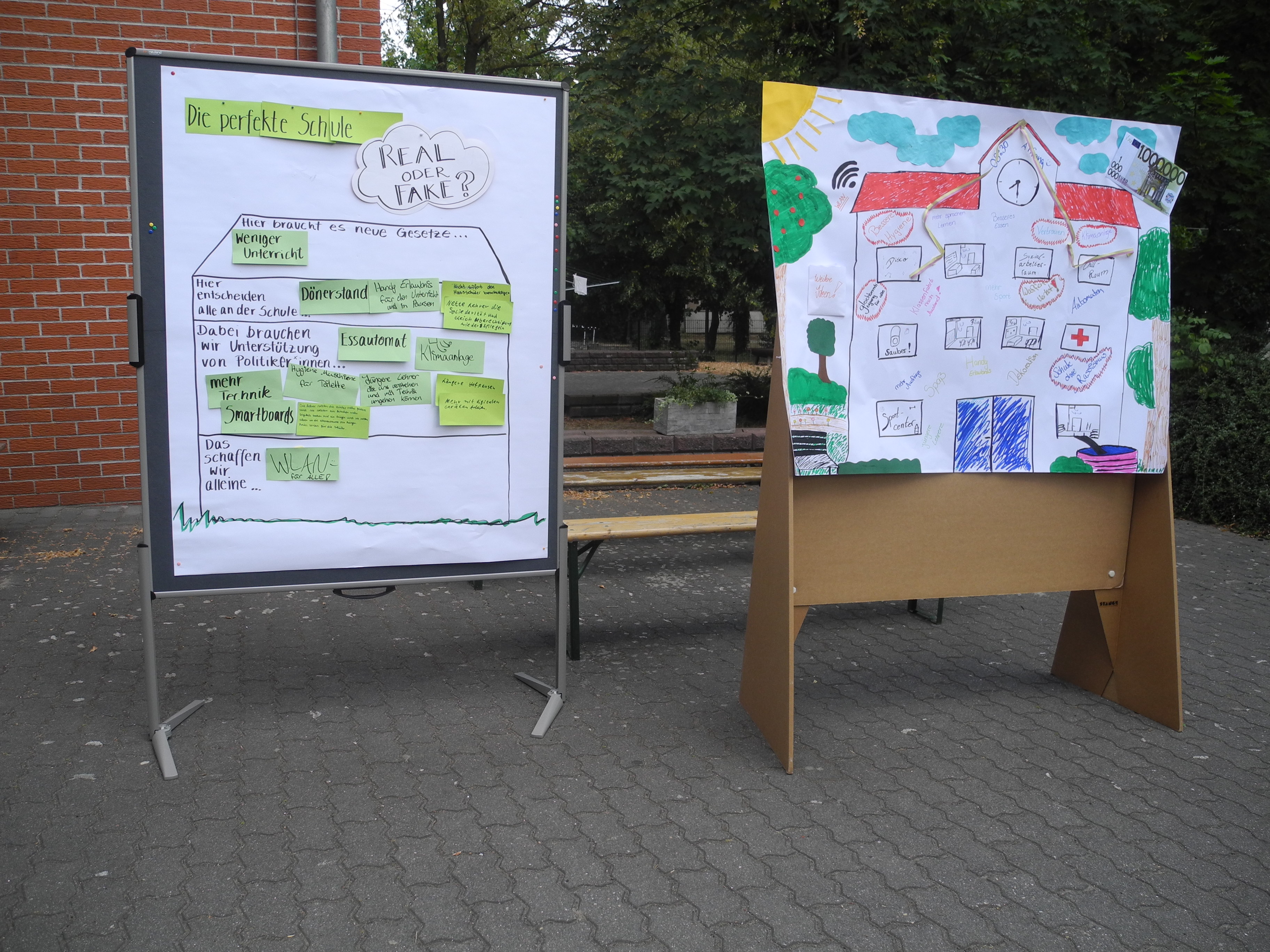 Ergebnisse der Zukunftswerkstatt zum Thema "Schule".